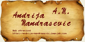 Andrija Mandrašević vizit kartica
